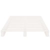 vidaXL Paletová posteľ, biela 100x200 cm, borovicový masív