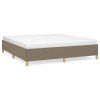 vidaXL Rám na boxspring posteľ sivohnedý 180x200 cm látka