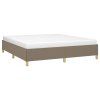 vidaXL Rám na boxspring posteľ sivohnedý 180x200 cm látka