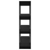 vidaXL Knižnica/deliaca stena čierna 100x30x123,5 cm