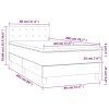 vidaXL Posteľný rám boxspring s matracom čierny 80x200 cm zamat