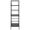 vidaXL Knižnica, 3 police, čierna 60x27,6x90,5 cm, kompozitné drevo