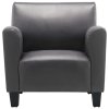 vidaXL Kreslo, sivé, umelá koža