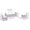 vidaXL 5-dielna záhradná súprava pohoviek s vankúšmi sivá polyratanová