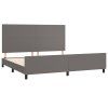 vidaXL Posteľný rám s čelom sivý 200x200 cm umelá koža
