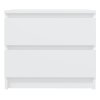 vidaXL Nočné stolíky 2 ks, biele 50x39x43,5 cm, kompozitné drevo