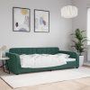 vidaXL Denná posteľ tmavozelená 100x200 cm zamat