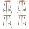 vidaXL Barové stoličky 4 ks akáciový masív