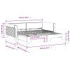 vidaXL Denná posteľ s rozkladacou posteľou modrá 100x200 cm zamat