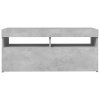 vidaXL TV skrinka s LED svetlami betónovo-sivá 90x35x40 cm