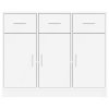 vidaXL Komoda biela 91x28x75 cm kompozitné drevo
