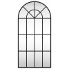 vidaXL Nástenné zrkadlo čierne 40x80 cm oblúkové železné
