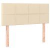 vidaXL Posteľný rám boxspring s matracom krémový 90x190 cm látka