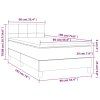 vidaXL Posteľný rám boxspring s matracom krémový 90x190 cm látka