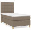vidaXL Posteľný rám boxspring s matracom sivohnedý 90x190 cm látka