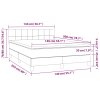 vidaXL Posteľný rám boxspring s matracom modrý 140x200 cm látka