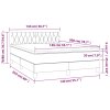 vidaXL Posteľný rám boxspring s matracom modrý 140x200 cm látka