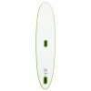 vidaXL Nafukovací Stand up paddleboard s plachtou, zeleno biely