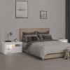 vidaXL Nočné skrinky 2 ks s LED svetlami biele 70x36,5x40 cm