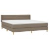 vidaXL Posteľný rám boxspring s matracom sivohned 160x200 cm látka