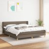 vidaXL Posteľný rám boxspring s matracom sivohned 160x200 cm látka