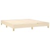vidaXL Posteľný rám boxspring s matracom krémový 180x200 cm látka