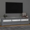 vidaXL TV skrinka s LED svetlami sivý dub sonoma 180x35x40 cm
