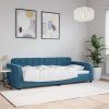 vidaXL Denná posteľ modrá 80x200 cm zamat