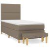 vidaXL Posteľný rám boxspring s matracom sivohnedý 90x190 cm látka