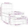 vidaXL Posteľný rám boxspring s matracom modrý 90x200 cm látka
