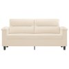 vidaXL 3-miestna pohovka béžová 140 cm mikrovlákno
