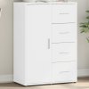 vidaXL Komoda, biela 60x31x84 cm, kompozitné drevo