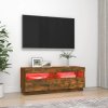 vidaXL TV skrinka s LED, tmavý dub 100x35x40 cm