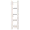 vidaXL Knižnica/deliaca stena biela 41x35x160 cm masívna borovica