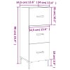 vidaXL Komoda dymový dub 34,5x34x90 cm spracované drevo