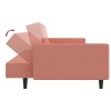 vidaXL 2-miestna rozkladacia pohovka, ružová, zamat
