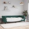 vidaXL Denná posteľ tmavozelená 90x200 cm zamat