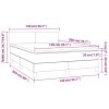 vidaXL Posteľný rám boxspring s matracom modrý 140x200 cm látka