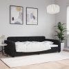 vidaXL Denná posteľ čierna 100x200 cm zamat