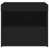 vidaXL Nočné stolíky s LED svetlami 2 ks čierne 50x40x45 cm