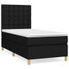 vidaXL Posteľný rám boxspring s matracom čierny 80x200 cm látka