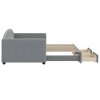 vidaXL Rozkladacia denná posteľ so zásuvkami bledosivá 90x190 cm látka