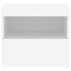 vidaXL Nočné stolíky s LED svetlami 2 ks biele 50x40x45 cm