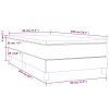 vidaXL Posteľný rám boxsping s matracom modrý 80x200 cm látka