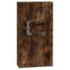 vidaXL Vysoká skrinka dymový dub spracované drevo