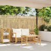 vidaXL 2-dielna záhradná sedacia súprava s vankúšmi bambus