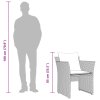 vidaXL Záhradná stolička s taburetkou svetlosivá polyratan