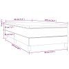 vidaXL Posteľný rám boxsping s matracom modrý 80x200 cm látka