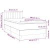 vidaXL Posteľný rám boxsping s matracom modrý 80x200 cm látka