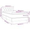 vidaXL Posteľný rám boxsping s matracom modrý 80x200 cm látka